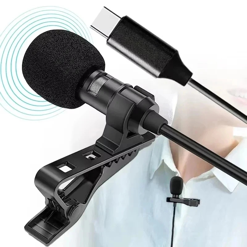 Type C Adapter - 1-5 قطع من الميكروفونات المحمولة الصغيرة