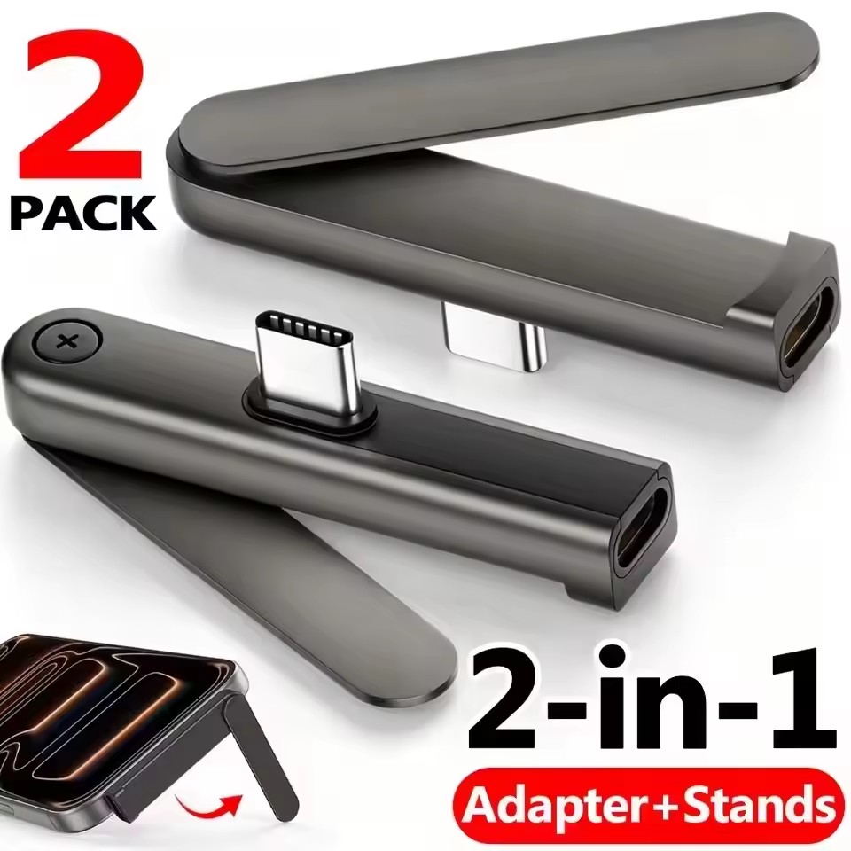 Type C Adapter - 2/1 قطعة محول صوتي محمول من