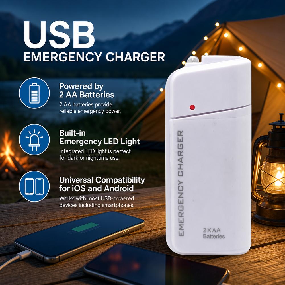شاحن طوارئ محمول عالمي بمنفذ U - مراجعة Phone Accessories Supplier وسعره