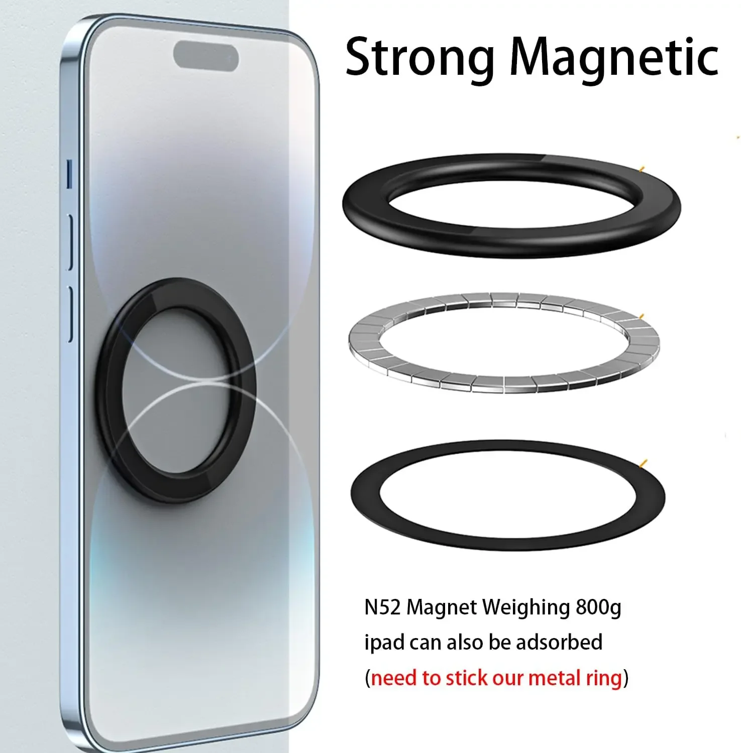 حامل حلقي مغناطيسي لاصق قوي مت - مراجعة Phone Accessories Hooks وسعره
