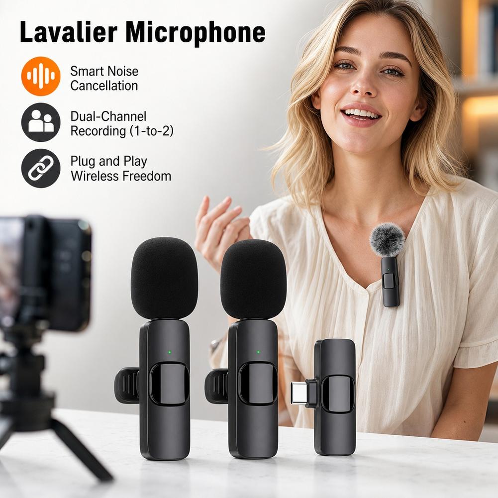 ميكروفون لافالير لاسلكي 1 إلى  - مراجعة Type C Adapter وسعره
