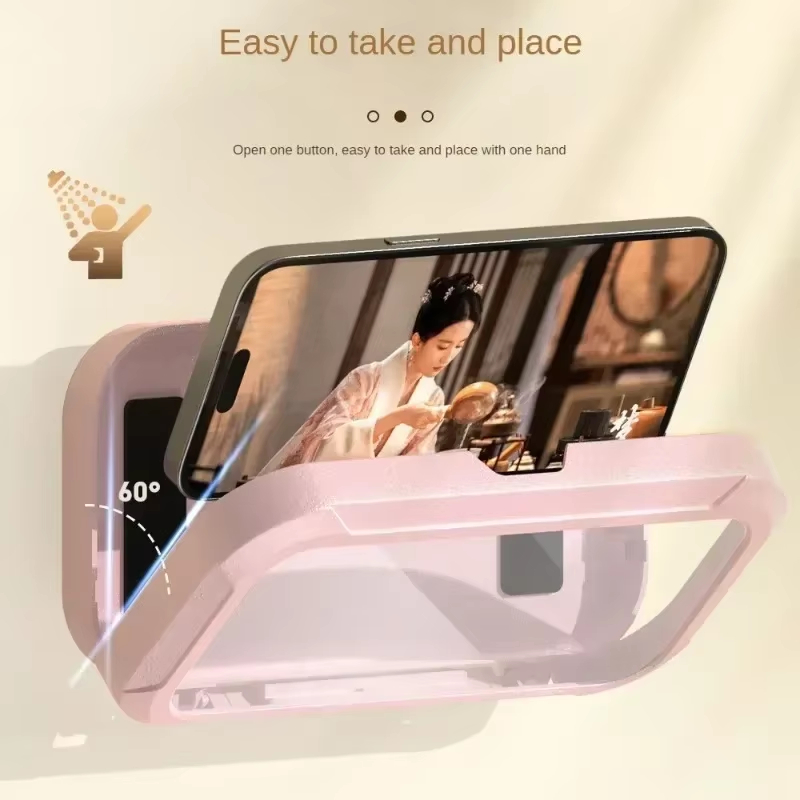 360 °   حامل هاتف للحمام قابل  - مراجعة Phone Accessories Hooks وسعره